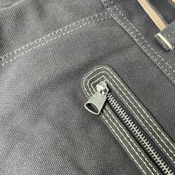 Vintage Y2K Gap Canvas Slouchy Tote Bag Brown Indie - Picture 4 of 10